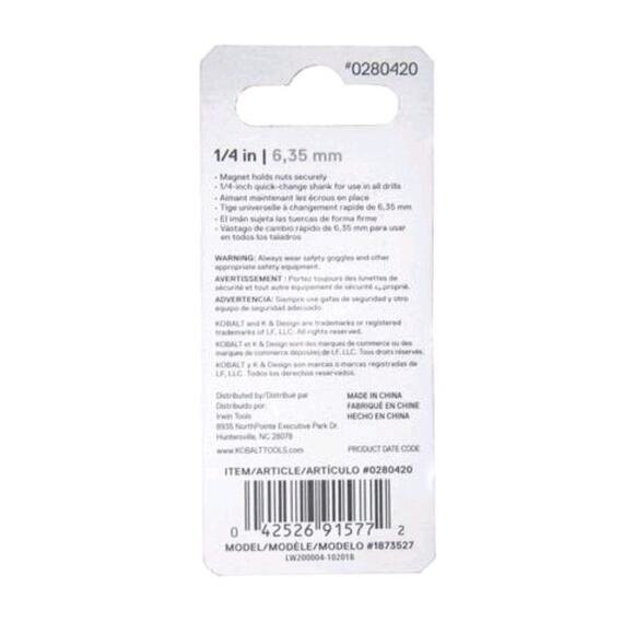 Kobalt #0280420 - 1/4" (inch) Magnetic Nut Driver - 1873527 - Picture 2 of 3